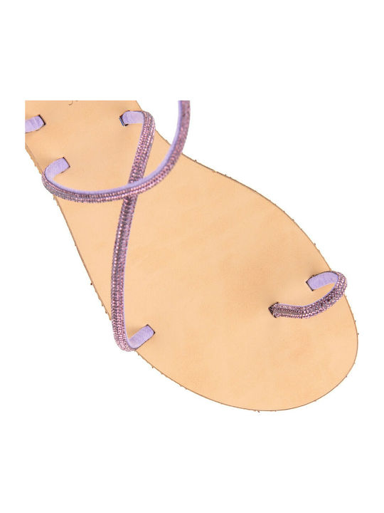 Sandale Casual Damă de Piele Violet