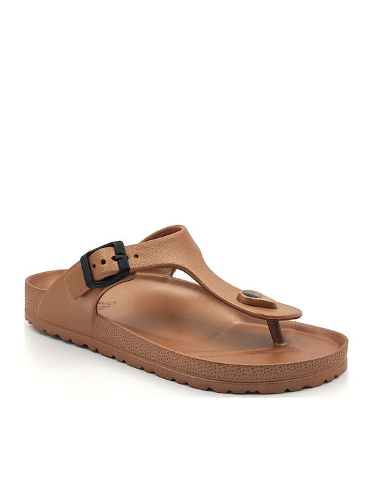 Women's Flip Flops in Sandals Style Rose Gold and Black