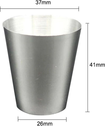 Pahare de shot din Metal în Culoarea Argintiu 4buc