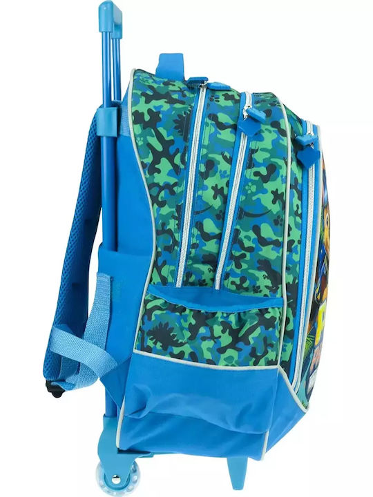 Gim Paw Patrol School Bag Trolley Elementary, Elementary Blue with Water Bottle Holder 27Liters