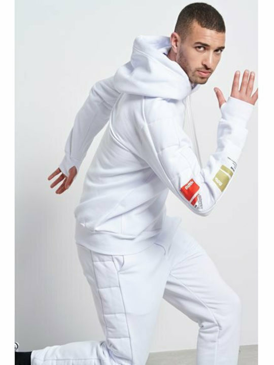 Sweatshirt with Hood White