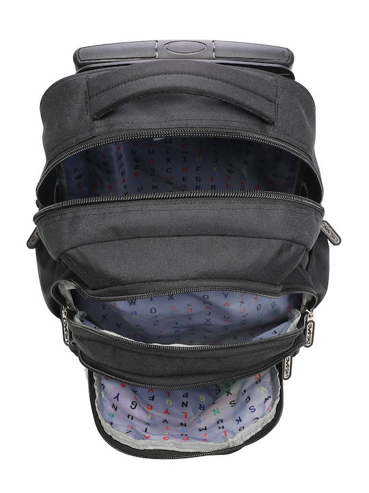 Lyc Sac One Rock 'n' Roll School Bag Trolley Elementary, Elementary Basketball + Casetina Gift with Water Bottle Holder