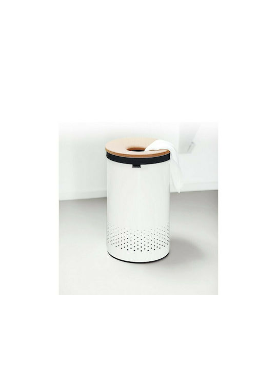 Brabantia Cork Wäschekorb Metallisch 35lt 30x30x63cm Weiß