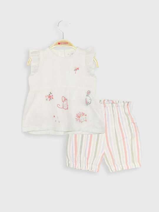 Energiers Kids Set with Shorts Summer 2pcs White