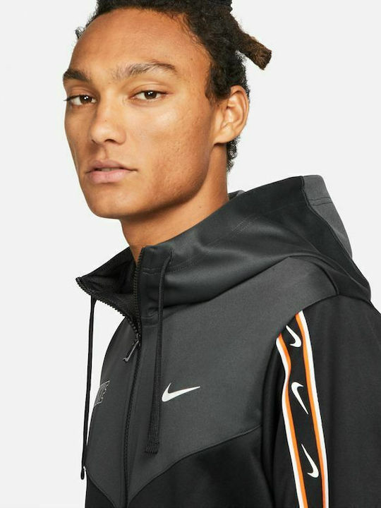 Sportswear Repeat Men's Cardigan Hooded Black