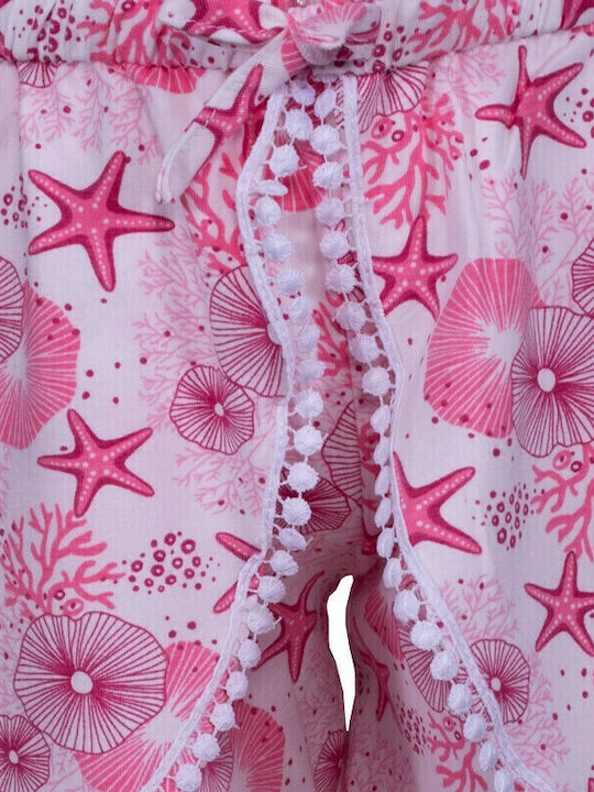 Kinderstoff-Overall-Shorts/Bermudas Rosa