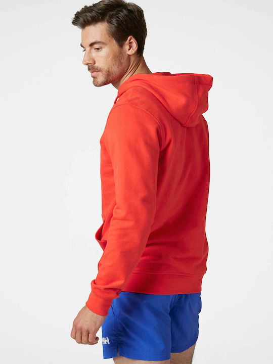 Helly Hansen Ανδρικό Φούτερ με Κουκούλα και Τσέπες Κόκκινο