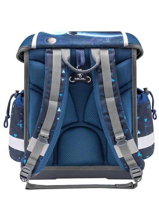 Belmil Space Exploring School Bag Backpack Elementary, Elementary in Blue color 19lt