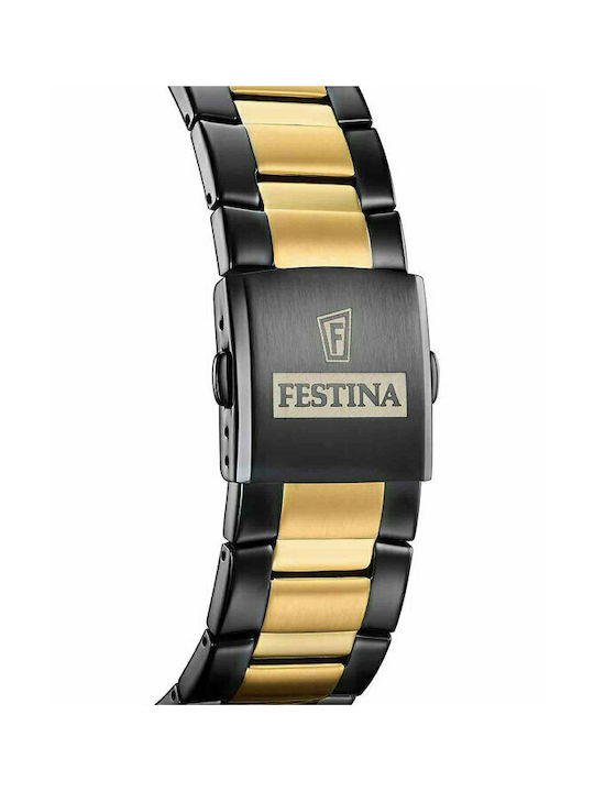 Festina Watch Chronograph Battery with Metal Bracelet