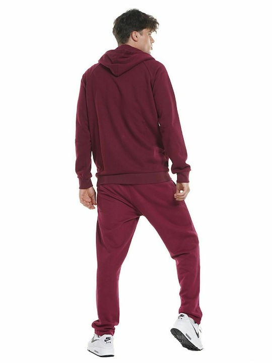 Cardigan With Hood Maroon