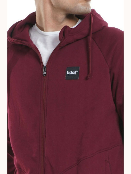 Cardigan With Hood Maroon