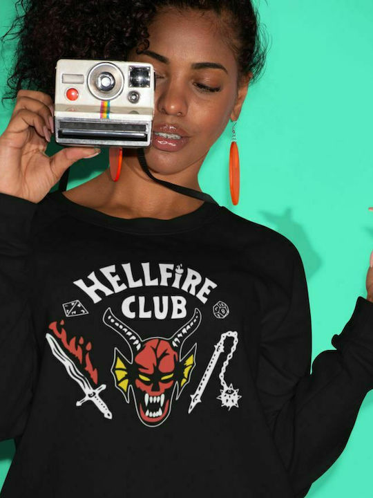 Stranger Things Hellfire Club w Sweatshirt - SCHWARZ