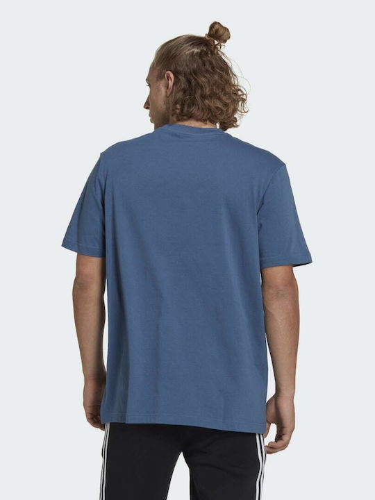 Adidas Essentials BrandLove Bărbați T-shirt Sportiv cu Mânecă Scurtă Oțel minune