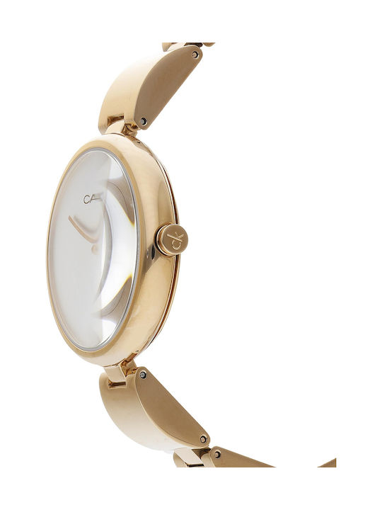 Calvin Klein Γυναικείο Ρολόι 32mm Μπαταρίας με Ροζ Χρυσό Μεταλλικό Μπρασελέ