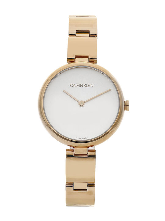 Calvin Klein Γυναικείο Ρολόι 32mm Μπαταρίας με Ροζ Χρυσό Μεταλλικό Μπρασελέ