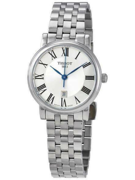 Tissot Carson Womens Watch 30mm Battery with Silver Stainless Steel Bracelet