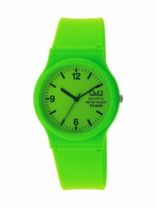 Q&Q Y Women's Watch with Green Rubber Strap