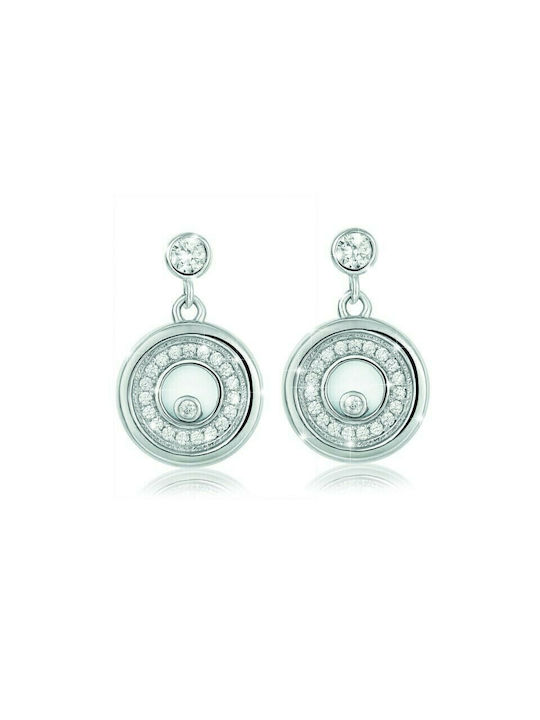 Melitea Gioielli Earrings Pendants made of Silver with Stones