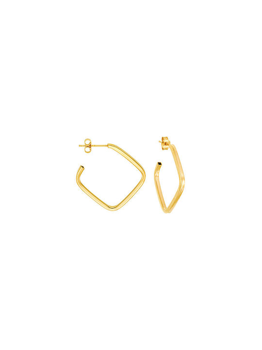 Vogue Earrings Hoops made of Silver Gold Plated