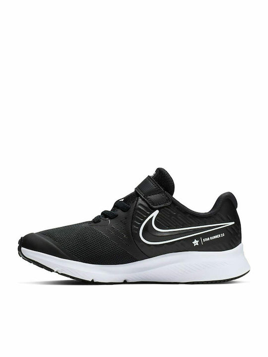 Stern Läufer Star Runner 2 Kinder Sportschuhe Laufen mit Bügel- und Schleifenverschluss Black / White / Volt