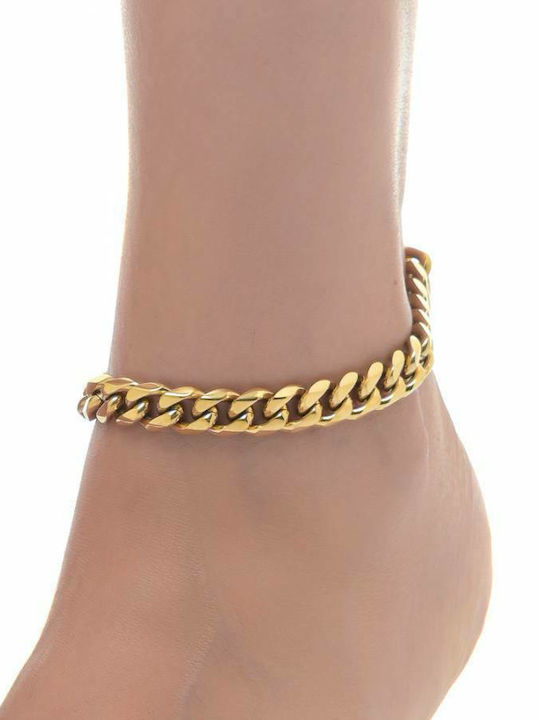 Oxzen Gold Plated Stainless Steel Anklet from Stainless Steel