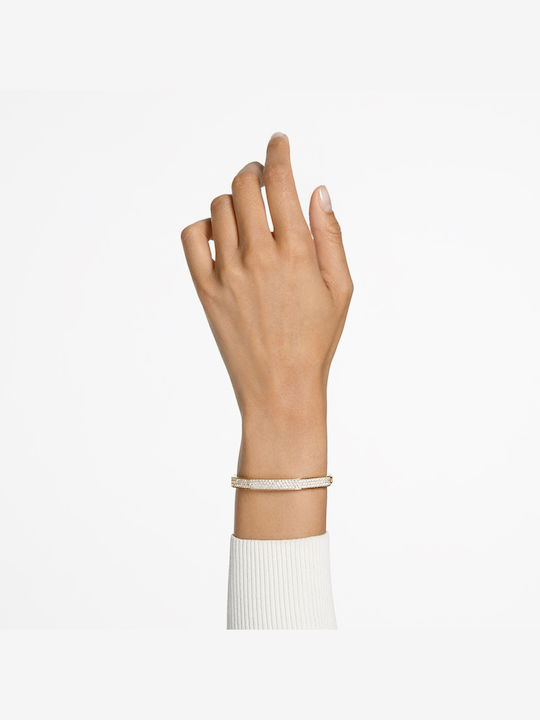 Swarovski Armband-Set Handschellen Dextera Large mit Design mit Steinen Vergoldet