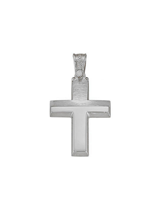 Triantos Men's White Gold Cross 14K 1.2.1196