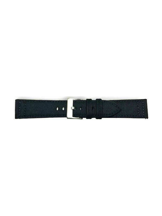 Diloy Straps Υφασμάτινο Λουράκι Μαύρο 20mm