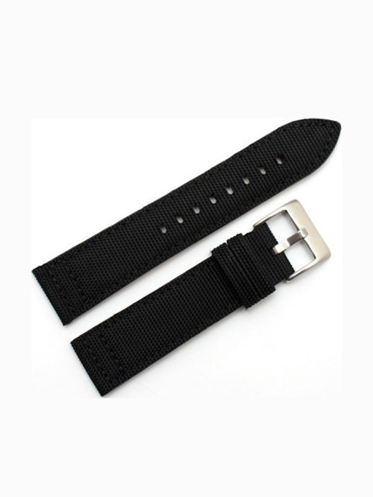 Diloy Straps Fabric Strap Black 20mm