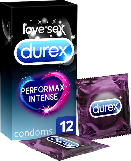 Durex Προφυλακτικά Performax Intense 12τμχ 56mm με Επιβραδυντικό και Ραβδώσεις