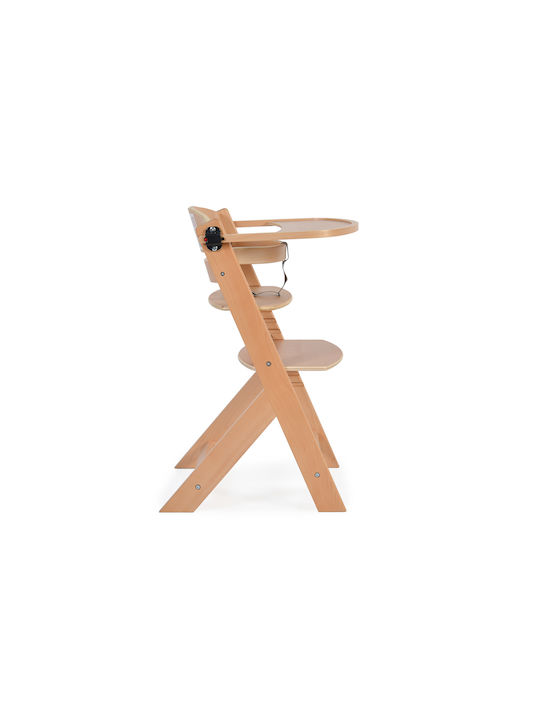 Cangaroo Nuttle Baby Highchair 2 in 1 with Wooden Frame & Wooden Seat Natural
