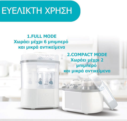 Chicco SterilNatural & Dryer Electric Baby Sterilizer for 6 Bottles