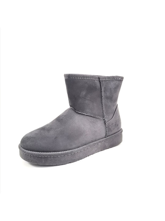 WOMEN'S BOOTS WITH FUR - Grey