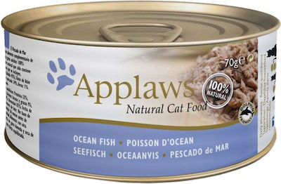 Applaws Natural Cat Food Wet Food for Adult Cats In Can with Fish Ωκεανού 1pc 70gr