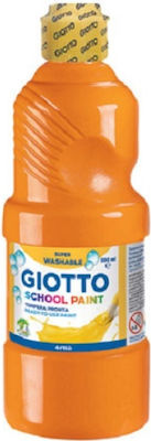 Giotto School Paint Tempera Colour Paint Bottle 1000ml Orange