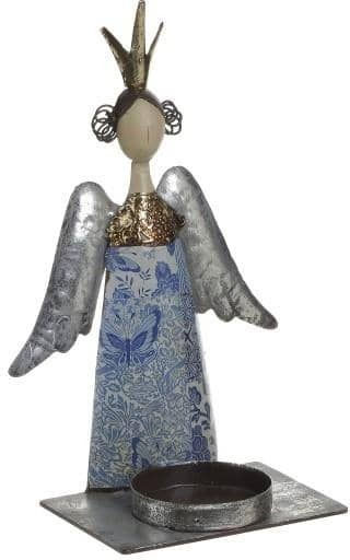 Inart Crăciun Metalic Suport pentru lumânare Bronz 19x12cm.