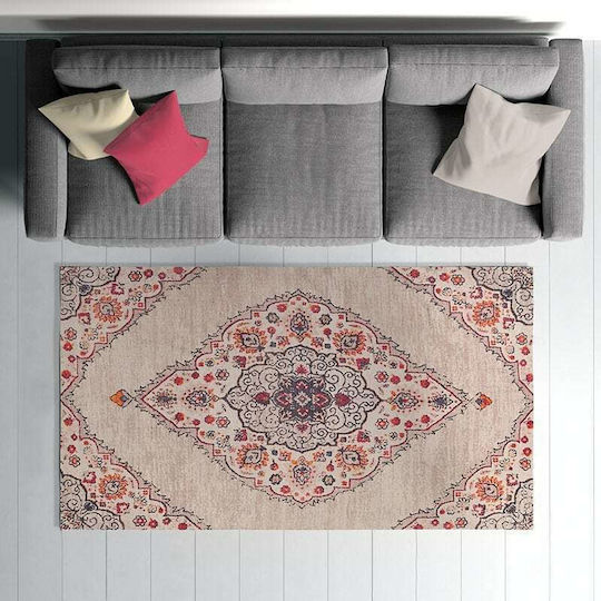 Inart Χαλί Ορθογώνιο Ροζ 120x180cm