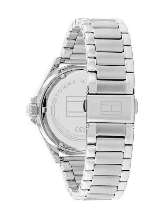 Tommy Hilfiger Logan Men's Watch 43mm Battery with Silver Metal Bracelet