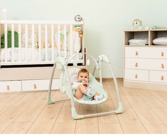 Kikka Boo Elektrisch Baby Relax Schaukel Chillo mit Musik Pink Hippo für Kind bis 11kg