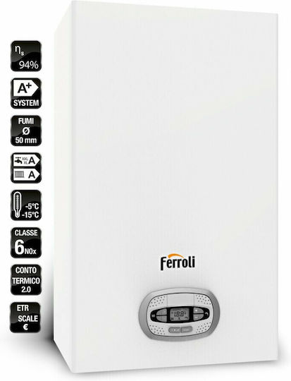 Ferroli Bluehelix Tech RRT 28C Стенен Котел Кондензация Газови с горелка 20636ккал/ч
