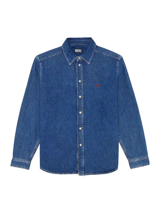 D-simply Μακρυμάνικo Τζιν Πουκάμισο Stonewashed