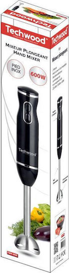 Techwood Ръчен Блендер с Аноскидостна Пръчка 600W Черен
