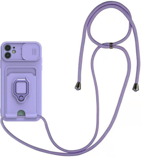 Bodycell Multifunction Back Cover Plastic with Strap and Card Slot Purple (Galaxy A53) BM-00060