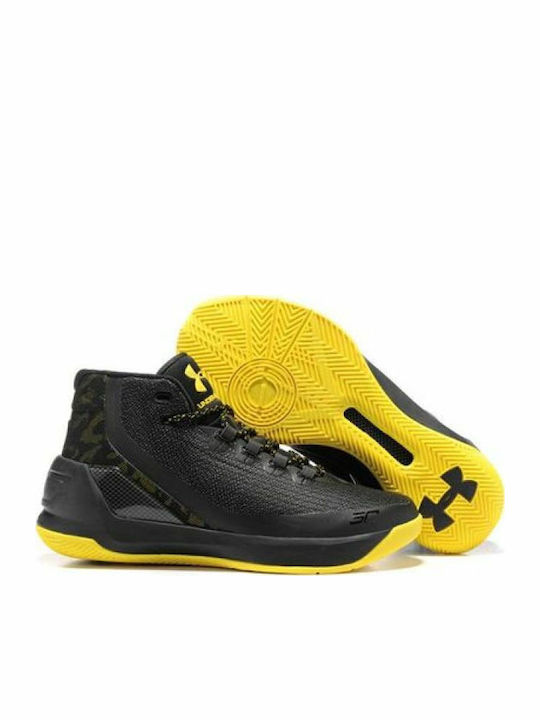 Curry 3 Hoch Basketballschuhe Black / Taxi