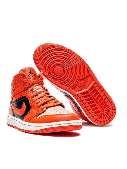 Air  1 Retro Mid SE Boots Crimson Bliss / Black / Sail / Rush Orange
