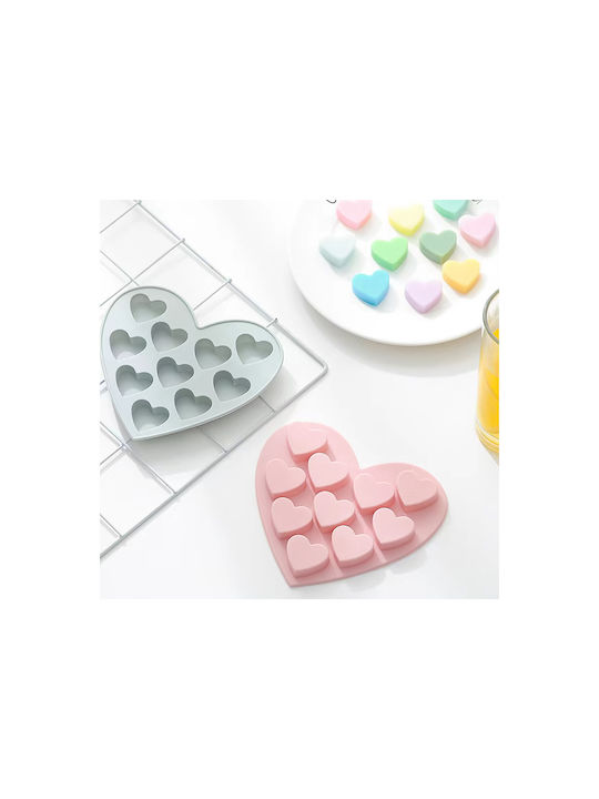 No Coating Silicone Chocolates 12 Cups Baking Pan Ροζ 15.5x15εκ.