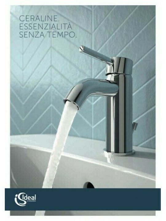 Ideal Standard Ceraline Αναμεικτική Μπαταρία Νιπτήρα Ασημί