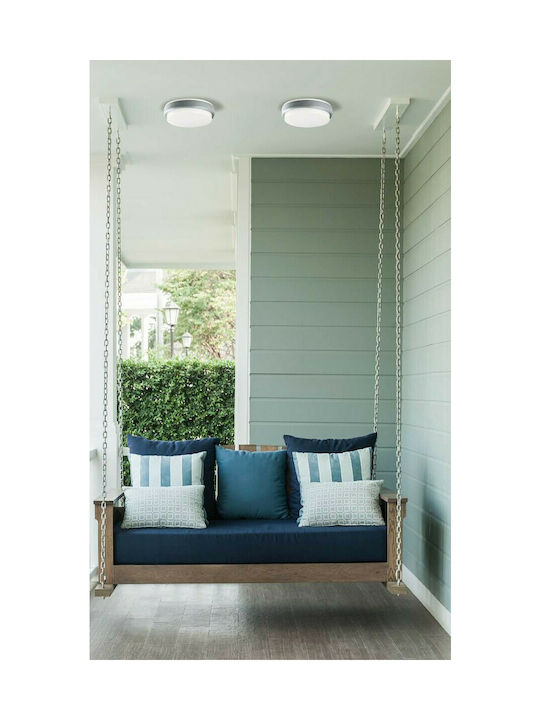 Viokef Tinos Outdoor Ceiling Flush Mount with Integrated LED in Gray Color 4171700
