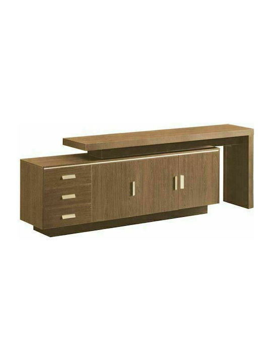 Ντουλάπι Γραφείου Alpine Ξύλινο Brown Oak 220x40x76cm
