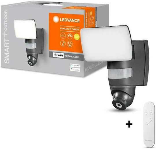 Ledvance 830DG IP Κάμερα Παρακολούθησης Wi-Fi HD 720P Αδιάβροχη με Αμφίδρομη Επικοινωνία & Προβολέα 3000K